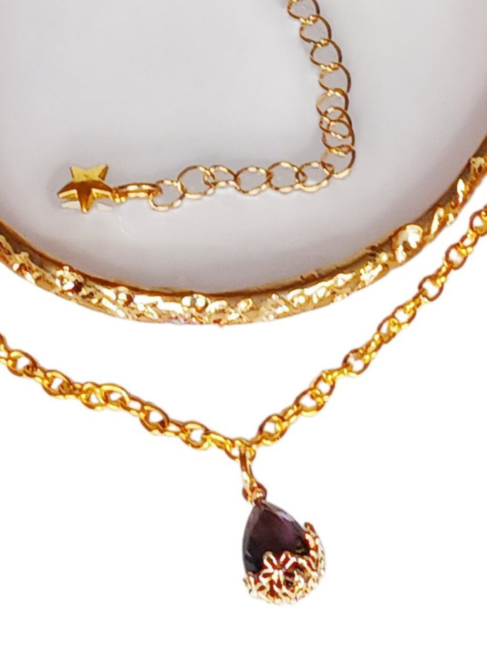 Gold Purple Enchanted Choker Necklace
